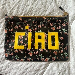 Clare V floral CIAO clutch with tabs